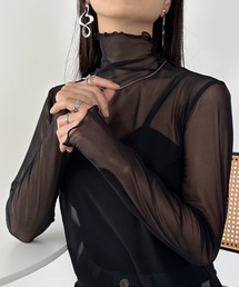 CLEA（クレア）の「メロウハイネックシアーインナートップス（Tシャツ/カットソー）」