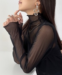 Outfitter lab（アウトフィッターラボ）の「メロウハイネックシアーインナートップス（Tシャツ/カットソー）」