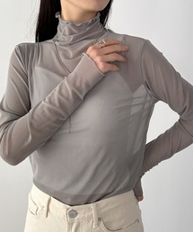 CLEA（クレア）の「メロウハイネックシアーインナートップス（Tシャツ/カットソー）」