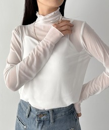 CLEA（クレア）の「メロウハイネックシアーインナートップス（Tシャツ/カットソー）」