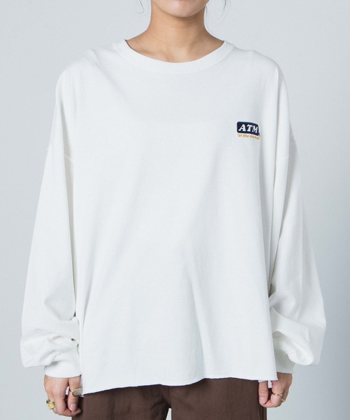 WEGO（ウィゴー）の「WEGO/USAドルマンスリーブビッグシルエットロンT（Tシャツ/カットソー・レディース・ホワイト/スミクロ/ブラウン系その他5・FREE）」の10枚目の写真