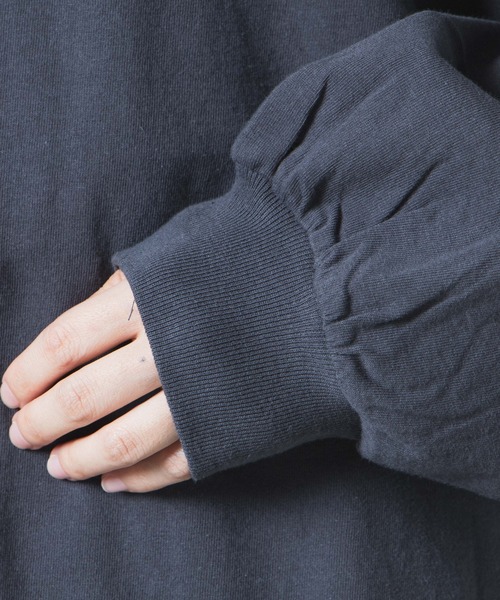 WEGO（ウィゴー）の「WEGO/USAドルマンスリーブビッグシルエットロンT（Tシャツ/カットソー・レディース・ホワイト/スミクロ/ブラウン系その他5・FREE）」の14枚目の写真