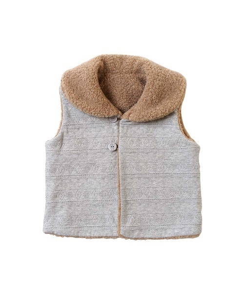 【セール】Hoppetta ボアリバーシブルベスト（ベスト）｜Hoppetta（ホッペッタ）