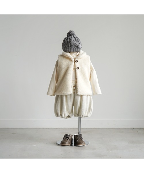 【セール】Hoppetta ボアリバーシブルベスト（ベスト）｜Hoppetta（ホッペッタ）