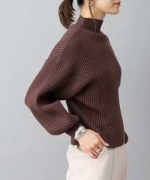 prose verse（プロズヴェール）の「ボトルネックリブ編みボリューム袖ニット（ニット/セーター・レディース）」