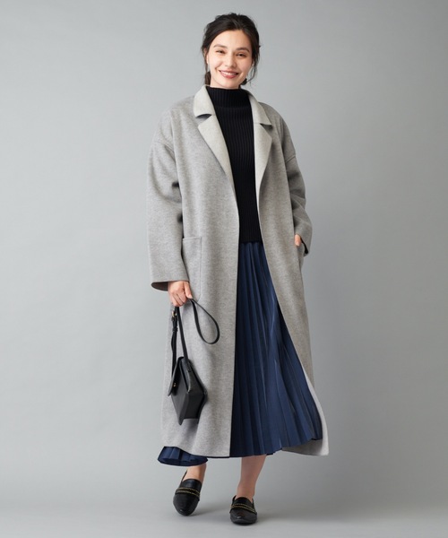 prose verse(プロズヴェール)の「ボトルネックリブ編みボリューム袖ニット(ニット/セーター・レディース・ブラック/サックスブルー/ミント/モカ/バイオレット/ライトベージュ/グリーン系その他2/ブラウン/グリーン・フリ-)」の20枚目の写真