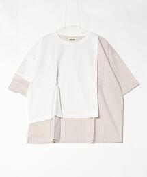 B'2nd（ビーセカンド）の「【 WEB限定 】 インフルエンサー ユウト × UNCUT BOUND The Standard　 異素材レイヤード ビッグT [ YETUBS ]（Tシャツ/カットソー）」