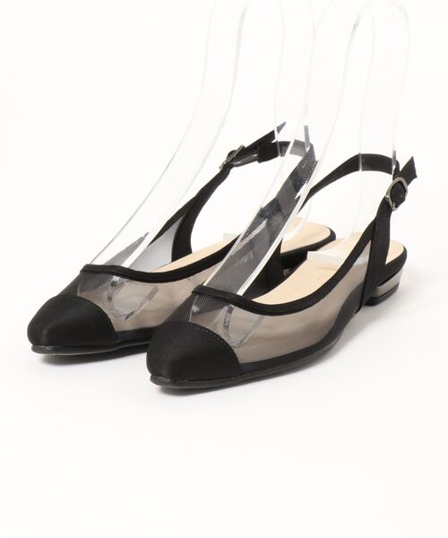NEUE THE MARKET(ノイエザマーケット)の「シアーバックストラップパンプス/91201【日本製】(パンプス・レディース・ベージュ/ブルー/ブラウン/ブラック・23.5cm/22.5cm/23cm/24.5cm/24cm)」の2枚目の写真