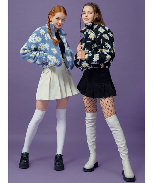 『CRANK/クランク』DAISY FLEECE JUMPER/韓国ブランド デイジー フリース ジャンパー