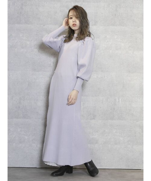 dazzlin（ダズリン）の「ショルダーポイントコンビワンピース（ワンピース・レディース・ベージュ/ブラウン/グレー・FREE）」の7枚目の写真