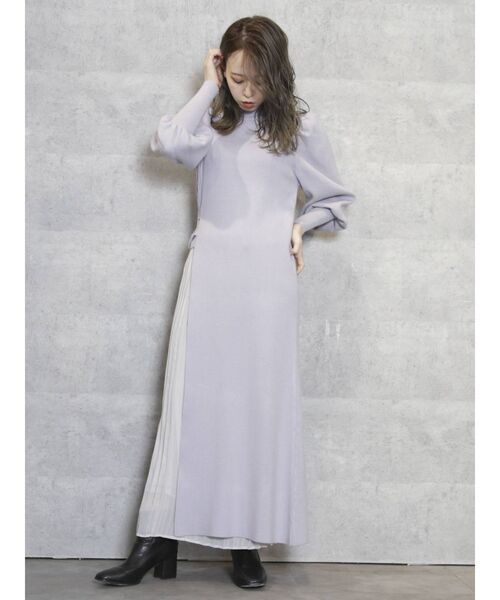 dazzlin（ダズリン）の「ショルダーポイントコンビワンピース（ワンピース・レディース・ベージュ/ブラウン/グレー・FREE）」の9枚目の写真