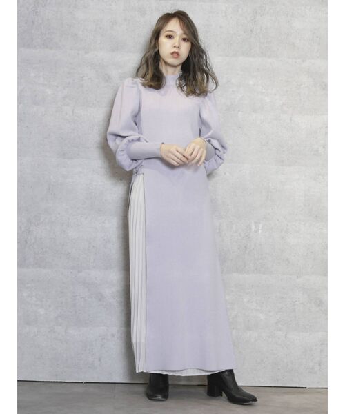 dazzlin（ダズリン）の「ショルダーポイントコンビワンピース（ワンピース・レディース・ベージュ/ブラウン/グレー・FREE）」の10枚目の写真