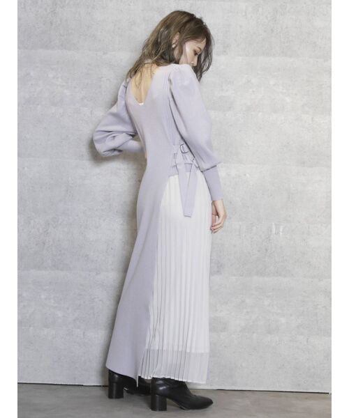 dazzlin（ダズリン）の「ショルダーポイントコンビワンピース（ワンピース・レディース・ベージュ/ブラウン/グレー・FREE）」の17枚目の写真