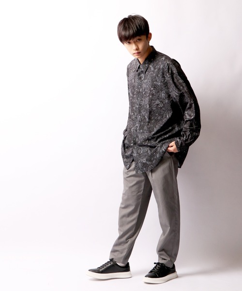SUGGESTION（サジェッション）の「【SUGGESTION】ペイズリーオーバーシャツ（シャツ/ブラウス・メンズ・ブラウン/グレイッシュベージュ/ブラック・M/L）」の7枚目の写真