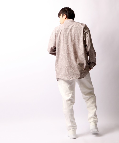 SUGGESTION（サジェッション）の「【SUGGESTION】ペイズリーオーバーシャツ（シャツ/ブラウス・メンズ・ブラウン/グレイッシュベージュ/ブラック・M/L）」の6枚目の写真