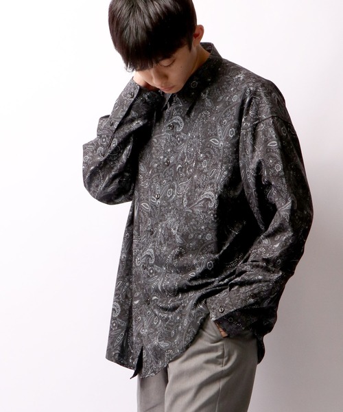 SUGGESTION（サジェッション）の「【SUGGESTION】ペイズリーオーバーシャツ（シャツ/ブラウス・メンズ・ブラウン/グレイッシュベージュ/ブラック・M/L）」の21枚目の写真