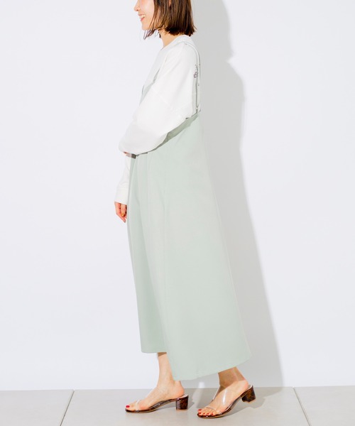 prose verse（プロズヴェール）の「Wストラップサテンキャミワンピ（ワンピース・レディース・グレイッシュベージュ/ミント/ブラック・ﾌﾘ-）」の14枚目の写真