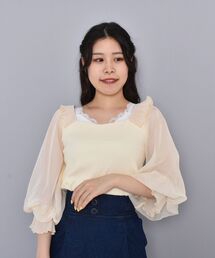 MAJESTIC LEGON | ガーリースリーブトップス(Tシャツ/カットソー)