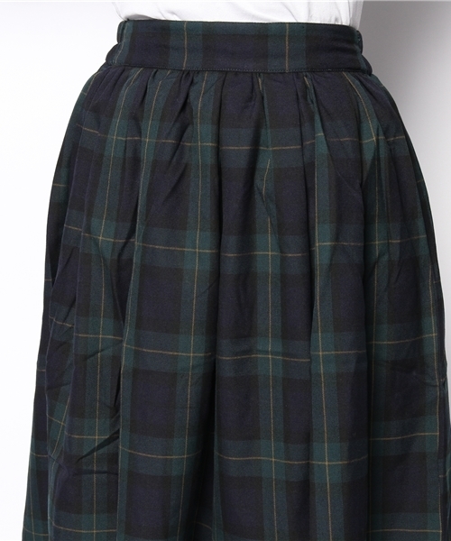 WEGO（ウィゴー）の「WEGO/チェックミドル丈スカート（スカート・レディース・グリーン/レッド・FREE）」の5枚目の写真