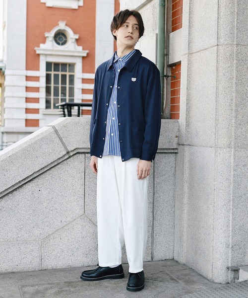 Beauty&Habit(ビューティアンドハビット)の「【Beauty&Habit】ワイドシルエットストライプシャツ(シャツ/ブラウス・メンズ・ネイビー/ブルー・M/L)」の7枚目の写真