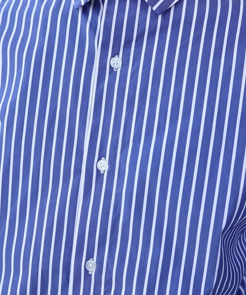 Beauty&Habit(ビューティアンドハビット)の「【Beauty&Habit】ワイドシルエットストライプシャツ(シャツ/ブラウス・メンズ・ネイビー/ブルー・M/L)」の6枚目の写真