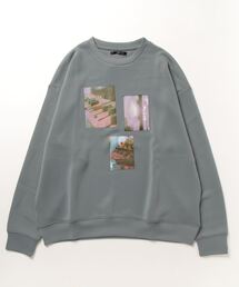 Pledge | 【pledge】イラストプリント ポンチプルオーバー(スウェット)