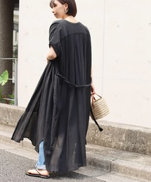 Factor= | クレープボリュームシャツロングワンピース(シャツワンピース)