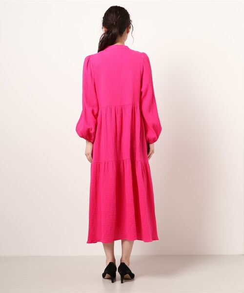 ottilie（オティーリエ）の「コットンガーゼティアードワンピース（ワンピース・レディース・ライトグリーン/ピンク/オフホワイト・FREE）」の5枚目の写真