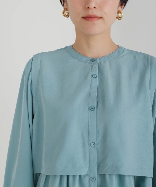 Bou Jeloud（ブージュルード）の「ヨークフラップブラウス（シャツ/ブラウス・レディース・ブラック/オフホワイト/ブルー・FREE）」の21枚目の写真