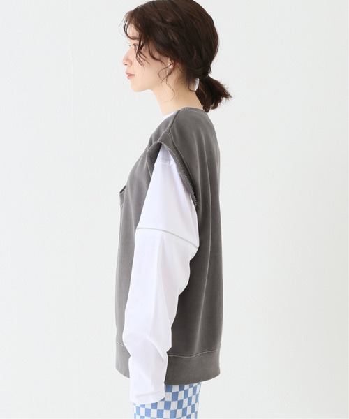 JOINT WORKS（ジョイントワークス）の「J-ウラケベスト（Tシャツ/カットソー・レディース・チャコールグレー/アイボリー・FREE）」の11枚目の写真