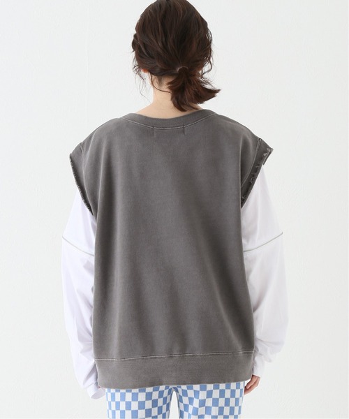 JOINT WORKS（ジョイントワークス）の「J-ウラケベスト（Tシャツ/カットソー・レディース・チャコールグレー/アイボリー・FREE）」の12枚目の写真