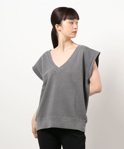 JOINT WORKS（ジョイントワークス）の「J-ウラケベスト（Tシャツ/カットソー・レディース・チャコールグレー/アイボリー・FREE）」の22枚目の写真