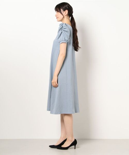 FREE'S MART（フリーズマート）の「【Sシリーズ対応】袖コンシャスカットソーマキシワンピース（ワンピース・レディース・ブラック/ブルー/ホワイト・MEDIUM/SMALL）」の8枚目の写真