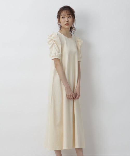 FREE'S MART（フリーズマート）の「【Sシリーズ対応】袖コンシャスカットソーマキシワンピース（ワンピース・レディース・ブラック/ブルー/ホワイト・MEDIUM/SMALL）」の4枚目の写真