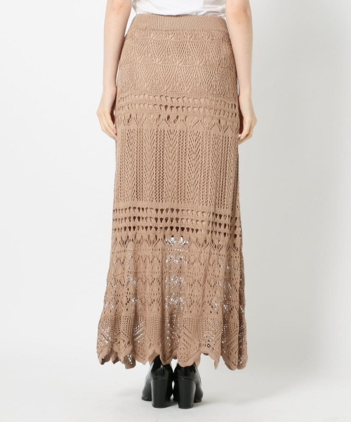 UNRELISH(アンレリッシュ)の「クロシェニットロングスカート(スカート・レディース・モカ・MEDIUM)」の5枚目の写真