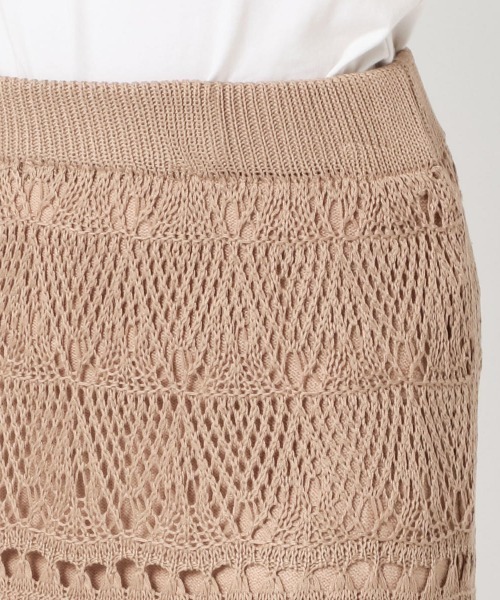 UNRELISH(アンレリッシュ)の「クロシェニットロングスカート(スカート・レディース・モカ・MEDIUM)」の6枚目の写真