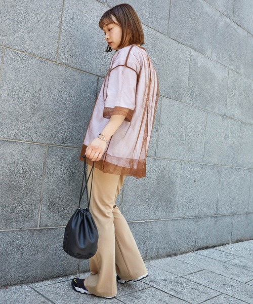 mikke（ミッケ）の「シアーニットプルオーバー（Tシャツ/カットソー・レディース・ブラウン/ピンク/ライトベージュ・FREE）」の8枚目の写真