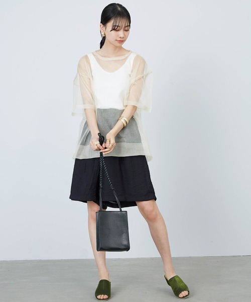 mikke（ミッケ）の「シアーニットプルオーバー（Tシャツ/カットソー・レディース・ブラウン/ピンク/ライトベージュ・FREE）」の17枚目の写真