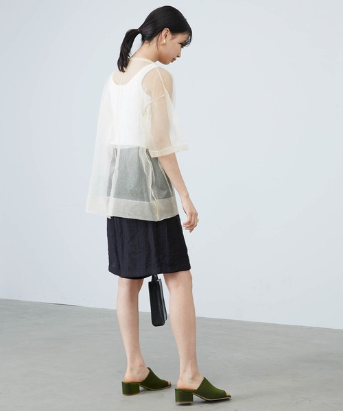 mikke（ミッケ）の「シアーニットプルオーバー（Tシャツ/カットソー・レディース・ブラウン/ピンク/ライトベージュ・FREE）」の18枚目の写真