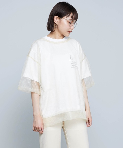 mikke（ミッケ）の「シアーニットプルオーバー（Tシャツ/カットソー・レディース・ブラウン/ピンク/ライトベージュ・FREE）」の11枚目の写真