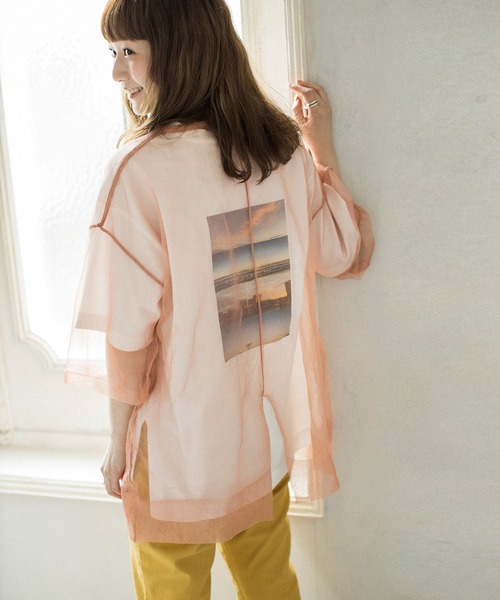 mikke（ミッケ）の「シアーニットプルオーバー（Tシャツ/カットソー・レディース・ブラウン/ピンク/ライトベージュ・FREE）」の20枚目の写真