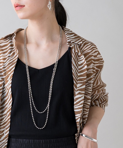 LOUNGEDRESS（ラウンジドレス）の「ボールチェーンネックレス（ネックレス・レディース・シルバー・FREE）」の2枚目の写真