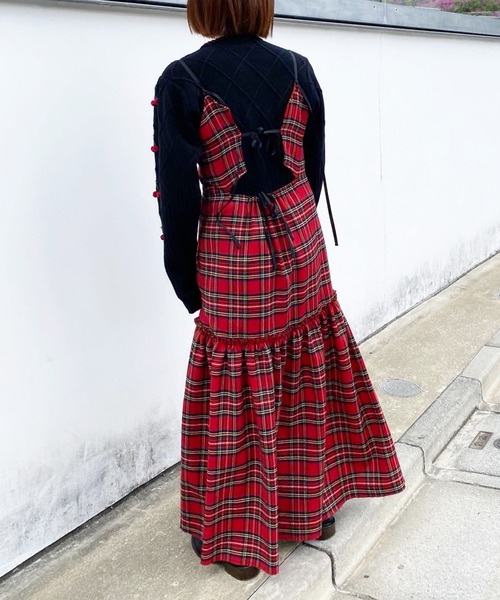 WOOL CHECK SLIP DRESS ウールチェックスリップドレス WOOL CHECK SLIP DRESS ウールチェックスリップドレス