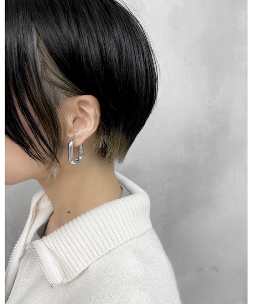 Solace（ソレイス）の「Square hoop pierce / スクエアフープピアス（ピアス（両耳用）・レディース・ゴールド/シルバー・FREE）」の7枚目の写真