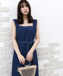 セール ブランド古着 Roomy S ルーミーズ レディース のワンピース ブルー ネイビー 青色系 デニム 古着通販 Zozoused