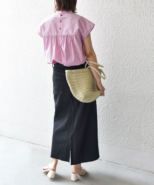 SHIPS(シップス)の「デニムロングスカート◆(デニムスカート・レディース・ブラック/ブルー・40/38/36)」の9枚目の写真