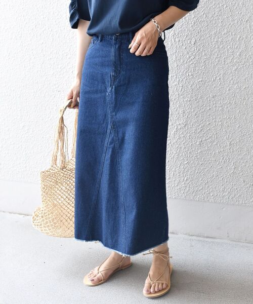 SHIPS(シップス)の「デニムロングスカート◆(デニムスカート・レディース・ブラック/ブルー・40/38/36)」の12枚目の写真