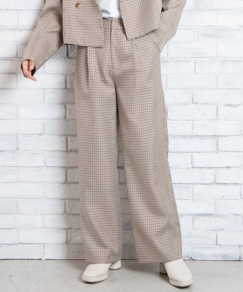 WEGO(ウィゴー)の「WEGO/タックワイドスラックス(スラックス・レディース・ブラック/ブラウン/グレー/ベージュ系その他2・FREE)」の4枚目の写真