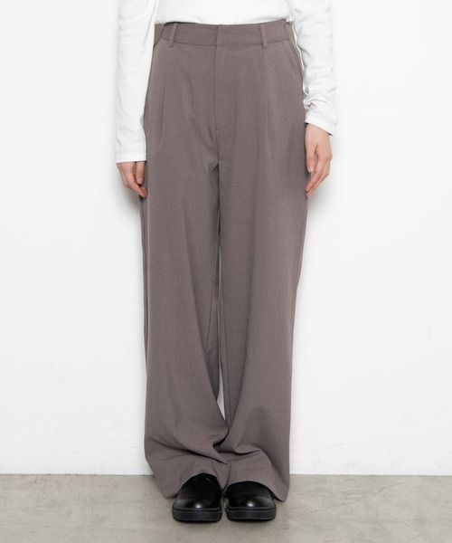 WEGO(ウィゴー)の「WEGO/タックワイドスラックス(スラックス・レディース・ブラック/ブラウン/グレー/ベージュ系その他2・FREE)」の8枚目の写真