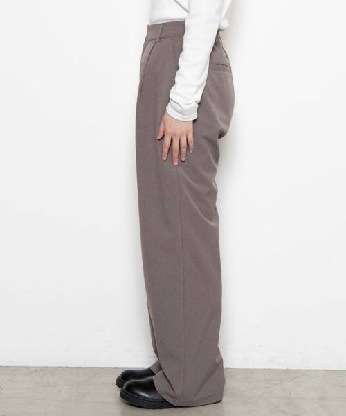 WEGO(ウィゴー)の「WEGO/タックワイドスラックス(スラックス・レディース・ブラック/ブラウン/グレー/ベージュ系その他2・FREE)」の9枚目の写真